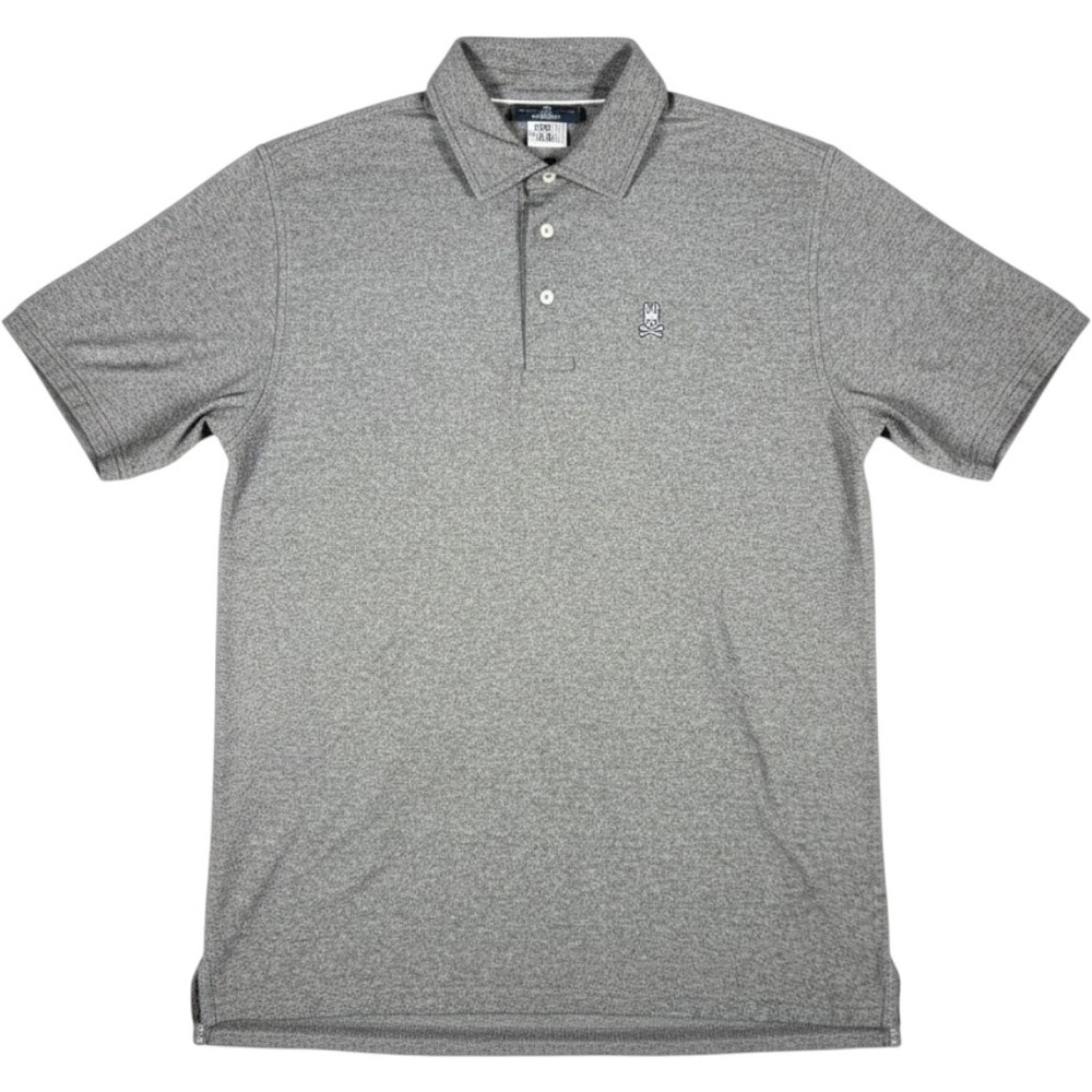 Psycho Bunny Robert Godley Mens Grey Heather Short Sleeve Polo Shirt Size 8 XL